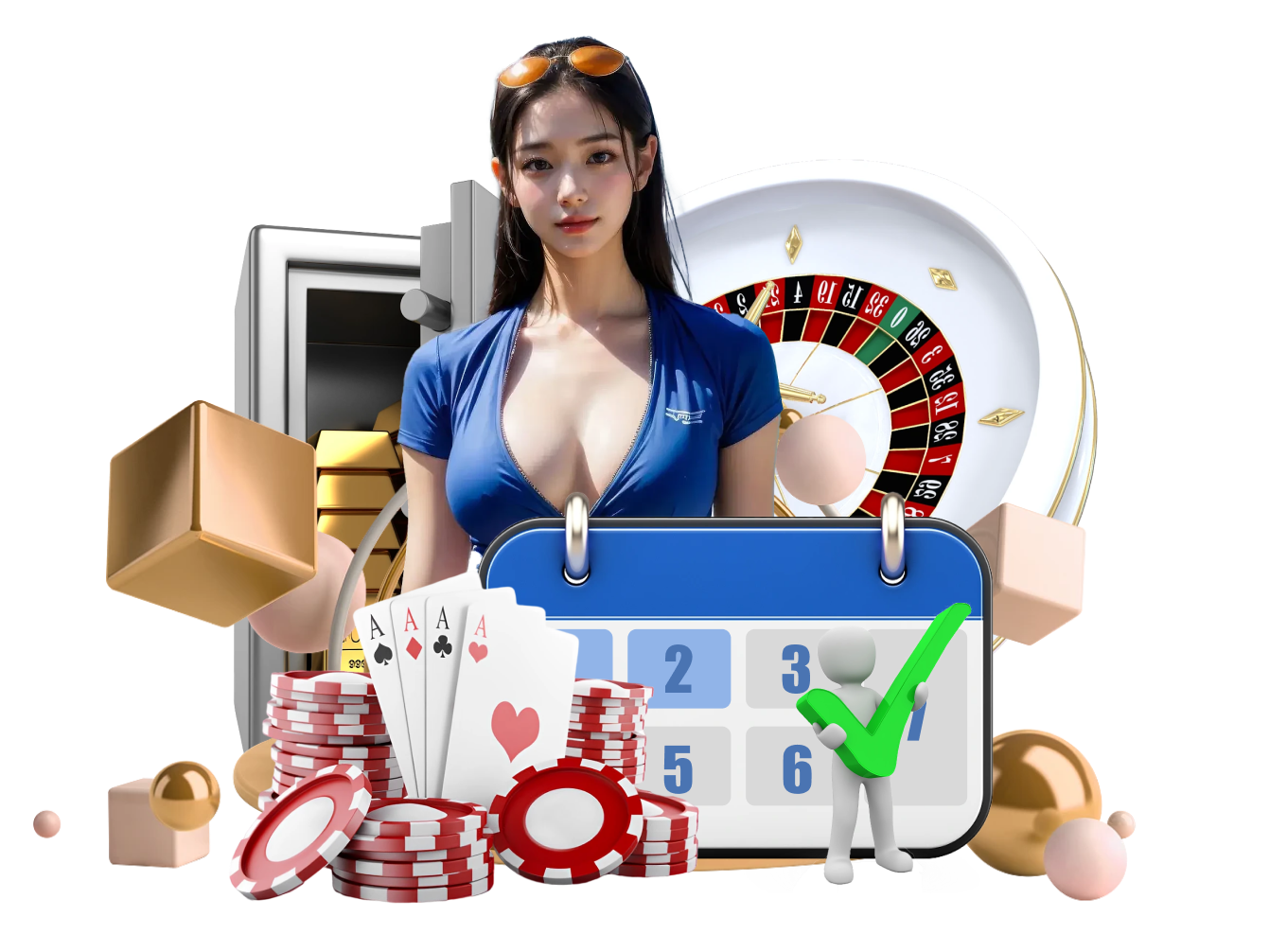Sic Bo dice cage and roulette wheel on agen89 slot live studio